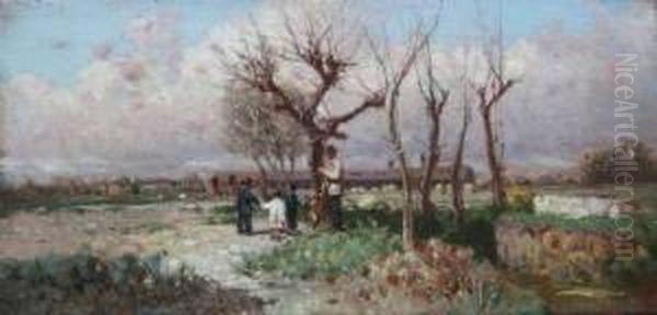 Pomeriggio In Campagna Oil Painting by Giuseppe Laezza