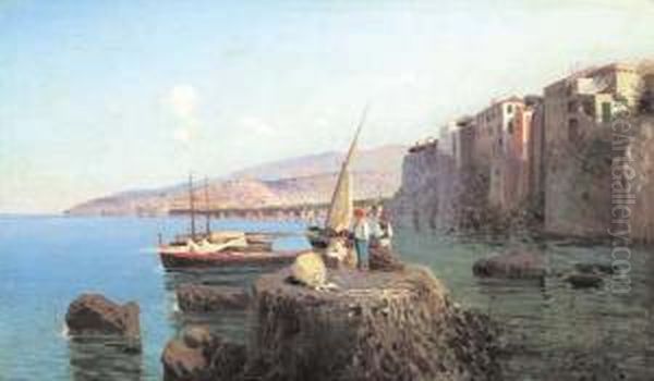 Veduta Di Sorrento Oil Painting by Giuseppe Laezza