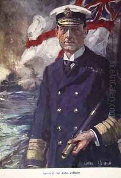 Admiral Sir John Jellicoe Oil Painting by Cyrus Cuneo