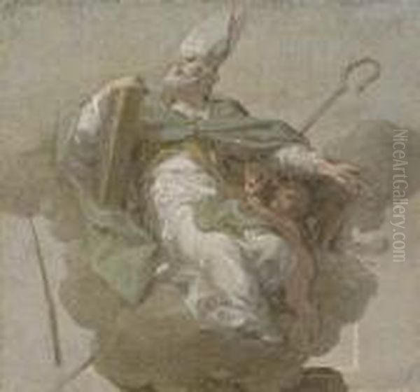 Saint Augustin Oil Painting by Jean Jacques II Lagrenee