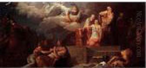 Sacrifice D'iphigenie Oil Painting by Jean Jacques II Lagrenee