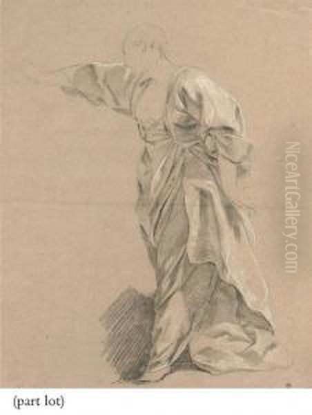 Drapery Study Of A Woman With An Outstretched Arm Oil Painting by Louis Lagrenee