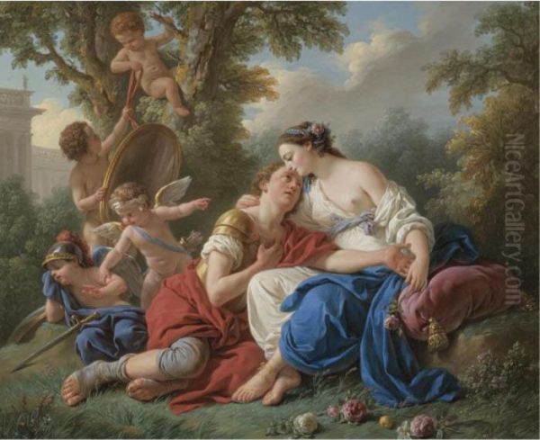 Rinaldo And Armida Oil Painting by Louis Lagrenee