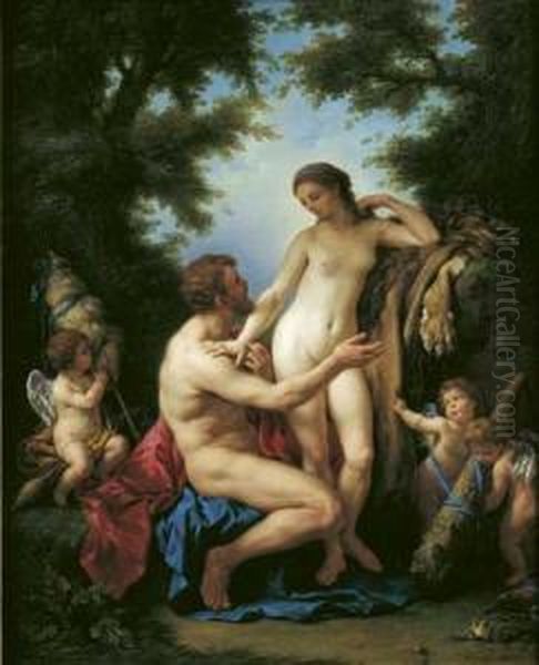 Hercule Et Omphale Oil Painting by Louis Lagrenee