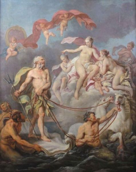 El Triunfo De Neptuno. Oil Painting by Louis Lagrenee