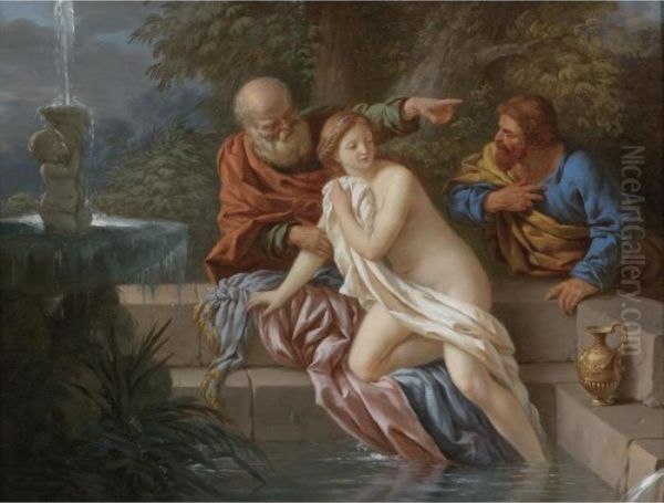 Susanna And The Elders Oil Painting by Louis Lagrenee