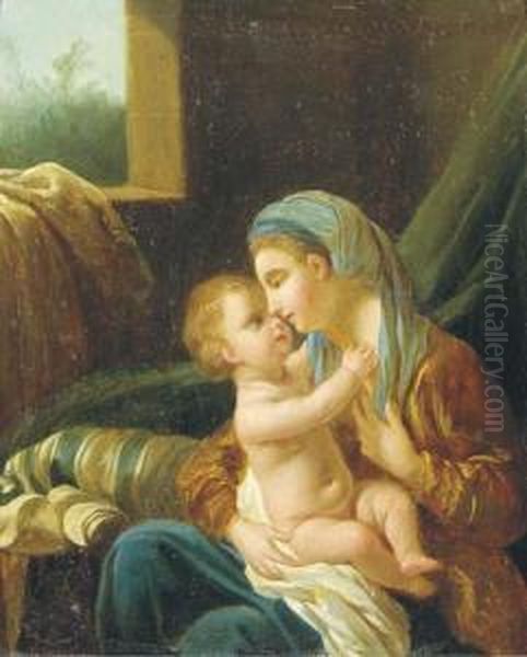 The Virgin And Child Oil Painting by Louis Lagrenee