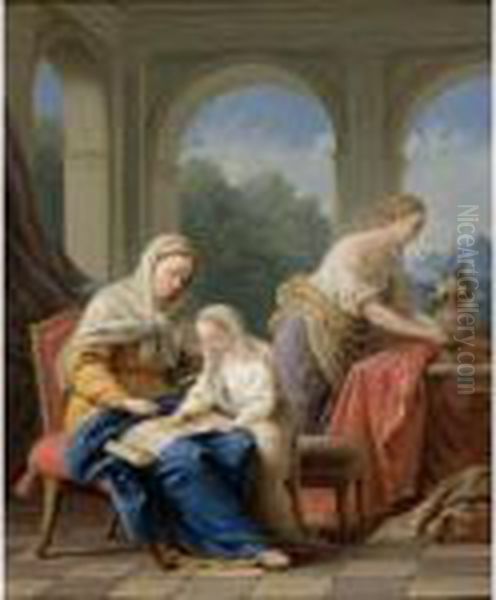 The Education Of The Virgin Oil Painting by Louis Lagrenee