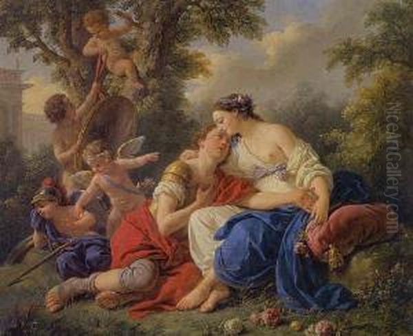 Rinaldo And Armida Oil Painting by Louis Lagrenee