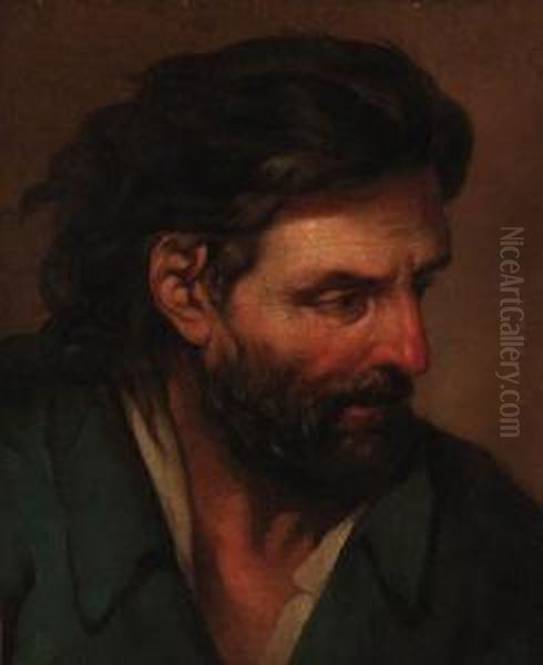 The Head Of A Man Oil Painting by Louis Lagrenee