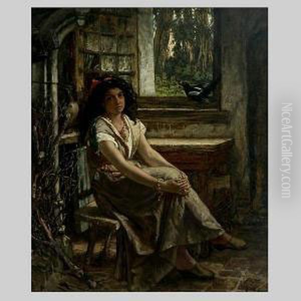 Gypsy Girl. Oil Painting by Victor Lagye