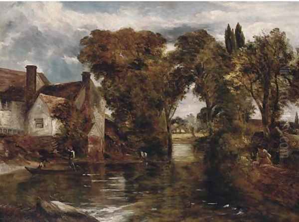 On the Stour Oil Painting by John Constable