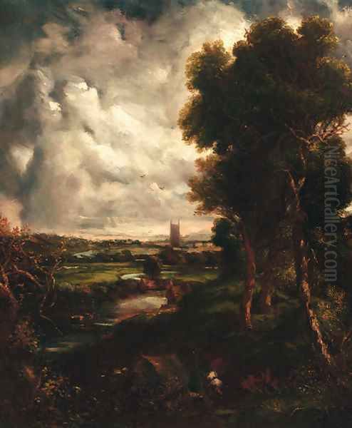 Dedham Vale Oil Painting by John Constable