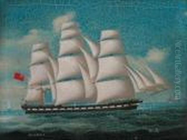 The Wool Clipper Holmsdale In Chinese Waters Oil Painting by Lai Fong