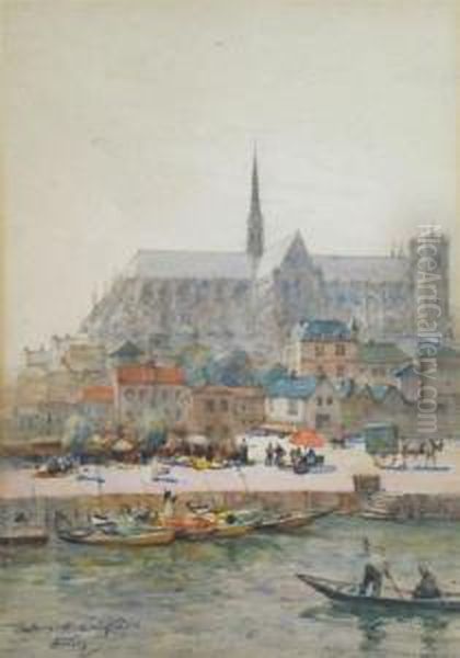 Amiens Cathedral Oil Painting by James Garden Laing