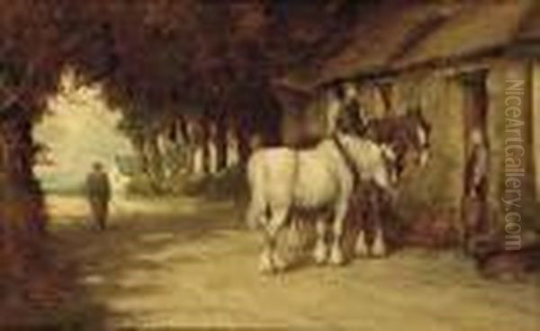 The Old Smithy Oil Painting by Tomson Laing