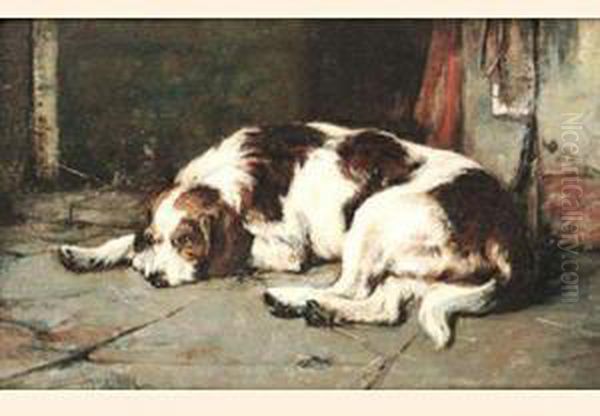 By The Fireside Oil Painting by Tomson Laing