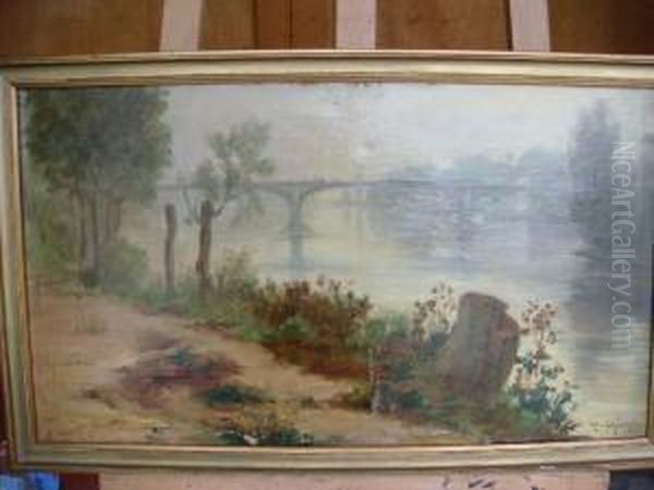 Paysage Oil Painting by Adolphe Lalire