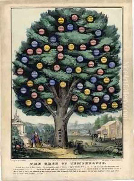 The tree of temperance Oil Painting by Nathaniel Currier