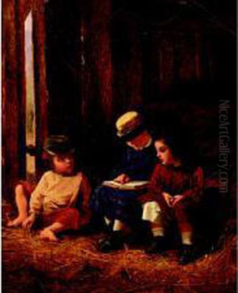 A Reading Party Oil Painting by George Cochran Lambdin