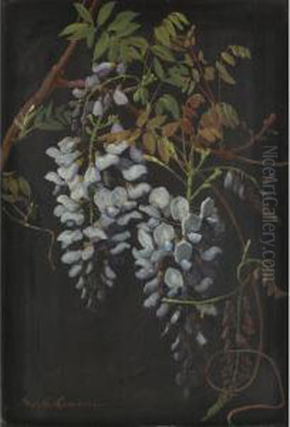 Wisteria Oil Painting by George Cochran Lambdin