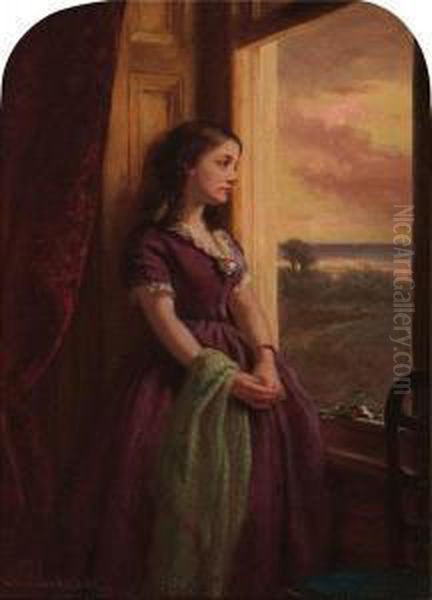 Reflecting Oil Painting by George Cochran Lambdin