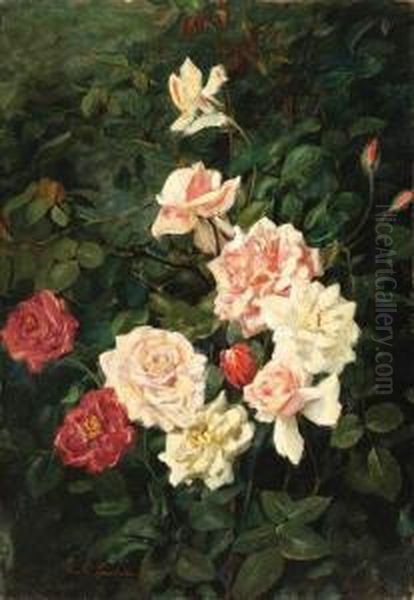 Roses Oil Painting by George Cochran Lambdin