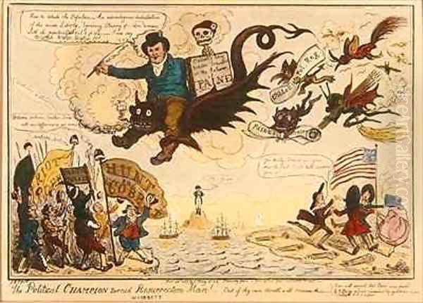 The Political Champion turned Resurrection Man Out of thy own Mouth will condemn thee Oil Painting by Isaac Robert Cruikshank