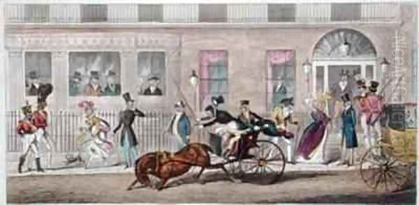 Exterior of Fishmongers Hall a Regular Break Down Oil Painting by Isaac Robert Cruikshank