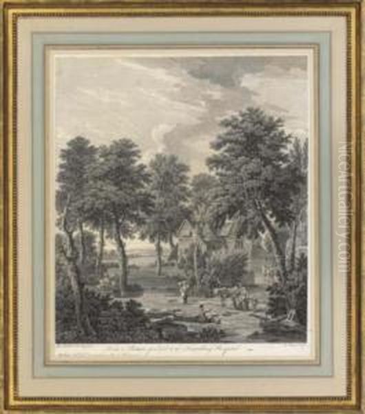 A Pastoral Scene, Taken From A Picture Presented To The Foundlinghospital, By J. Mason Oil Painting by George Lambert