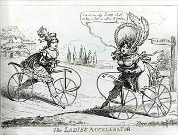 The Ladies Accelerator Oil Painting by Isaac Robert Cruikshank