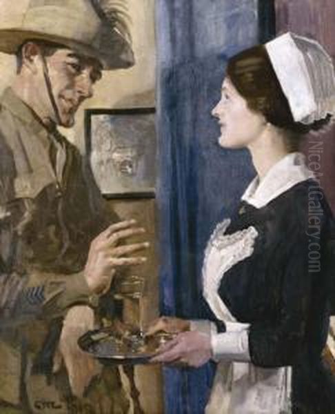 The Trooper And The Maid Oil Painting by George Lambert