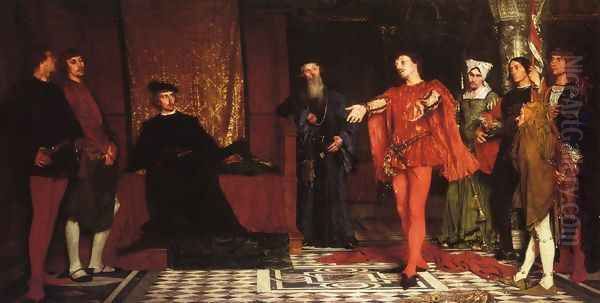 The Actors before Hamlet Oil Painting by Ladislas Wladislaw von Czachorski