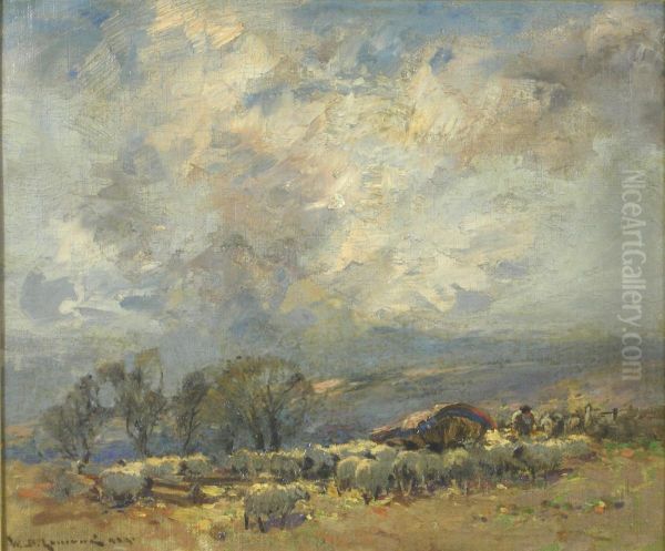 The Shepherd Oil Painting by William Bradley Lamond