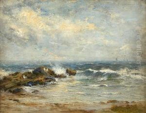 On The Angus Coast Oil Painting by William Bradley Lamond