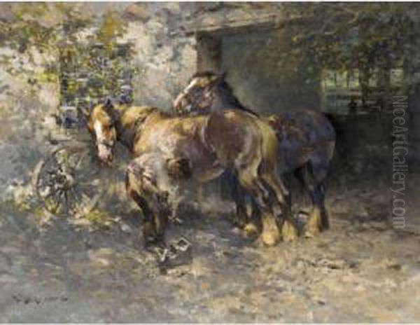 The Smiddy Oil Painting by William Bradley Lamond