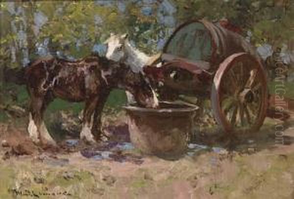 A Midday Rest Oil Painting by William Bradley Lamond