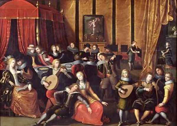 The Spanish Concert or The Gallant Rest Oil Painting by Louis de Caullery