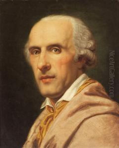 Ritratto Dello Scultore Antonio Canova Oil Painting by Johann Baptist Ii Lampi