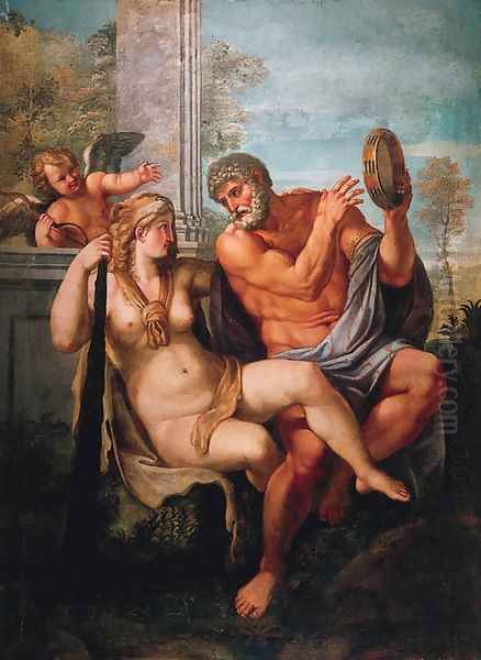 Hercules and Omphale Oil Painting by Annibale Carracci