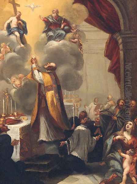 The Mass of Saint Gregory Oil Painting by Annibale Carracci