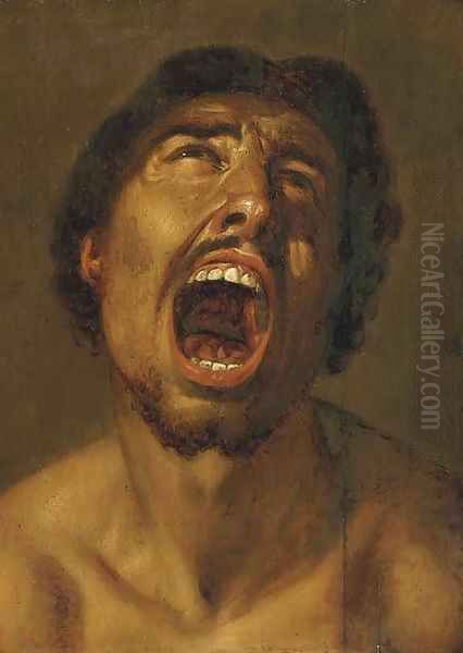 A man shouting Oil Painting by Annibale Carracci