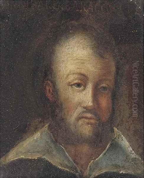 Portrait of a man, bust-length Oil Painting by Annibale Carracci