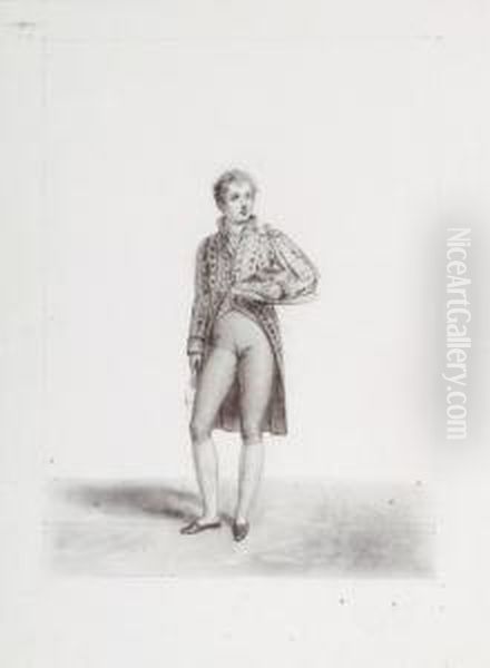 Lot De Sept Dessins Pour Le Portrait De L'empereur En Costume De Sacre Oil Painting by Joseph Ferdinand Lancrenon