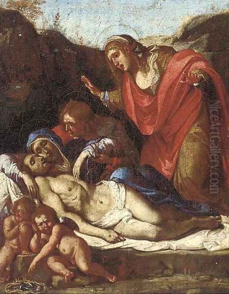 The Lamentation Oil Painting by Annibale Carracci