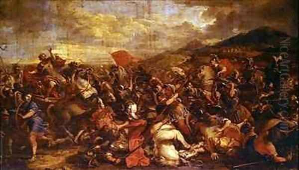 The Battle of the Arbelles Oil Painting by Jacques Courtois