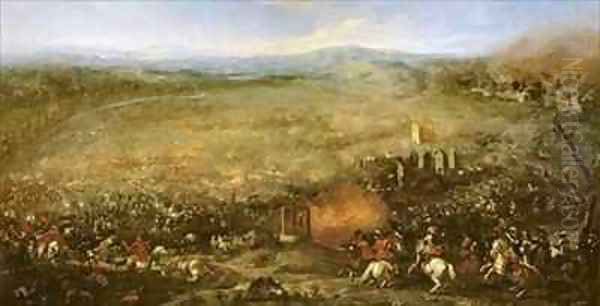 The Battle of Lutzen in 1632 Oil Painting by Jacques Courtois