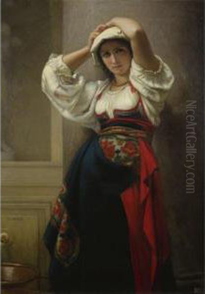 L'italienne Oil Painting by Charles Zacharie Landelle