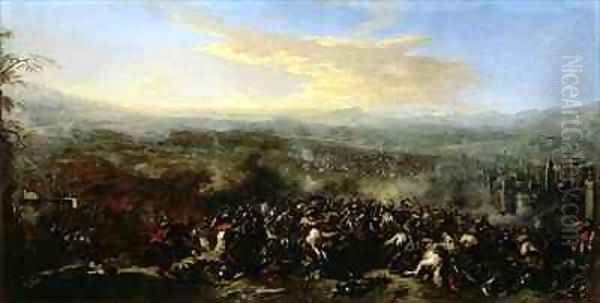 The Battle of Nordlingen in 1634 Oil Painting by Jacques Courtois