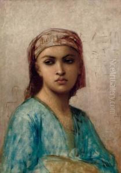 Oriental Woman Oil Painting by Charles Zacharie Landelle